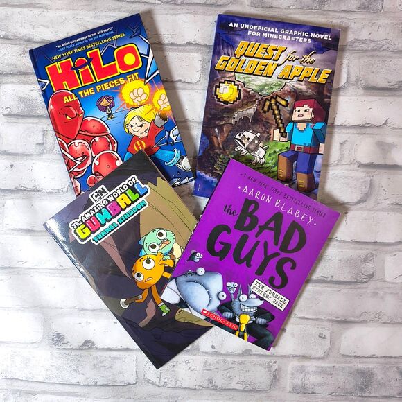 Bundle 4 Adventure Fantasy Fiction Children Graphic Novel Books - Picture 1 of 9